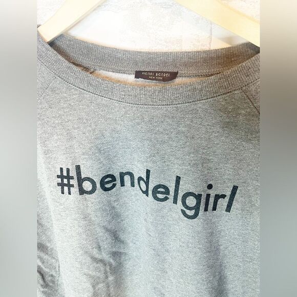 Henri Bendel Gray Crewneck Sweatshirt - Picture 3 of 5